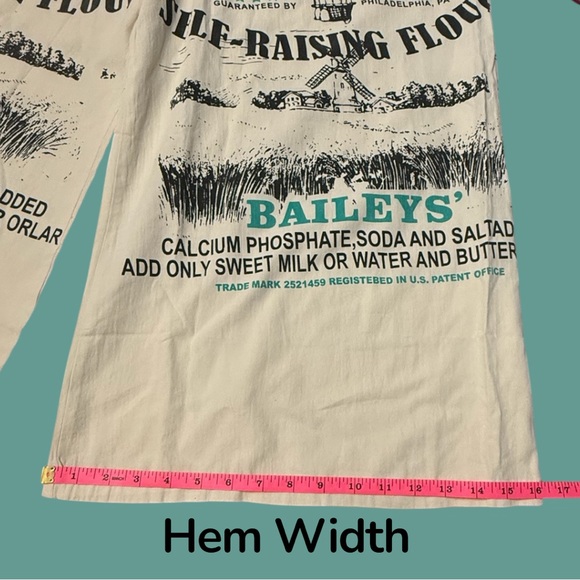 NWT JADED GYPSY FLOUR SACK HEIRLOOM BALLOON WIDE LEG CROPPED PANTS SIZE L/XL - Picture 7 of 9